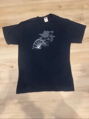 Men’s Large City & Colour FTL Black Graphic Tee with Ferris Wheel Print